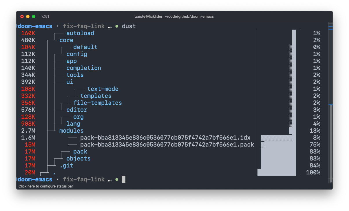 modern unix dust