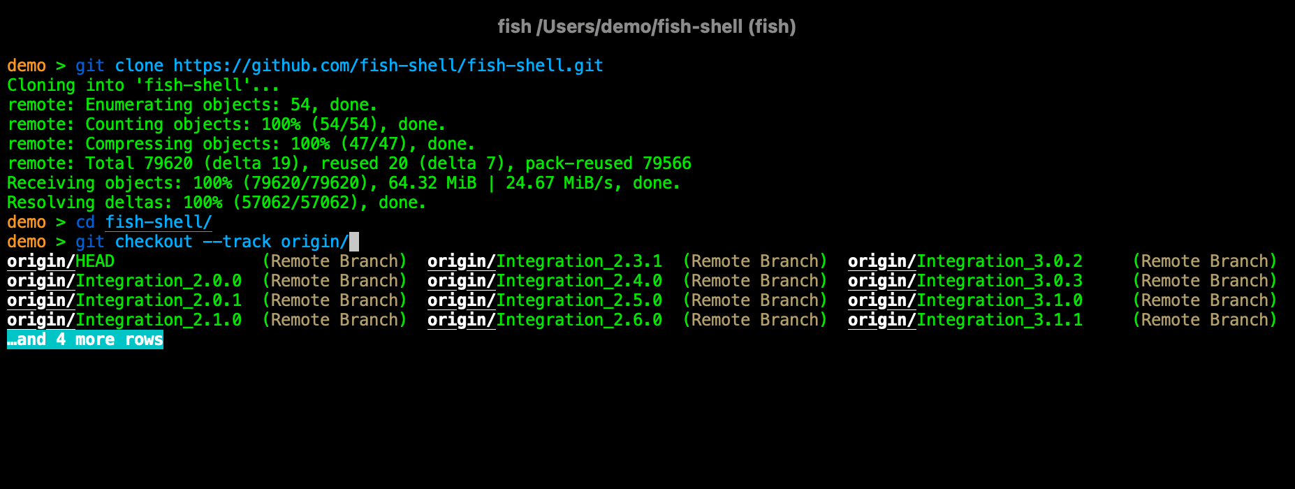 modern unix fishshell